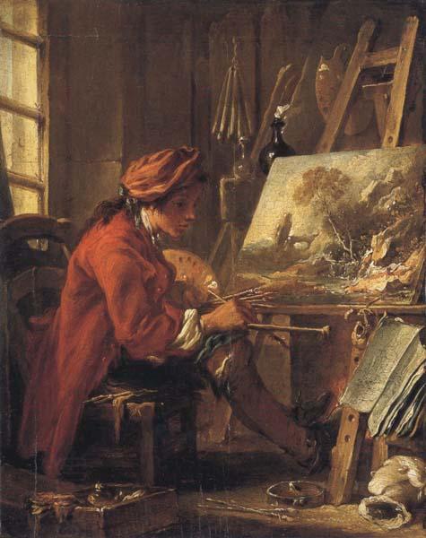 Francois Boucher Young Artist in his Studion China oil painting art